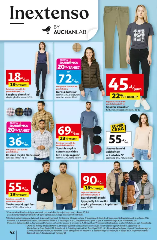Auchan - gazetka promocyjna Gazetka Pewność niskich cen Hipermarket Auchan od czwartku 25.09 do środy 01.10 - strona 42