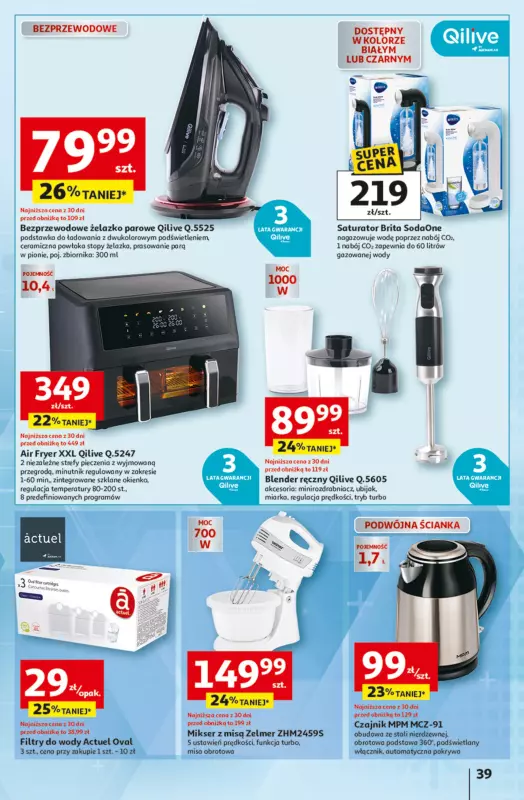 Auchan - gazetka promocyjna Gazetka Pewność niskich cen Hipermarket Auchan  do środy 01.10 - strona 39