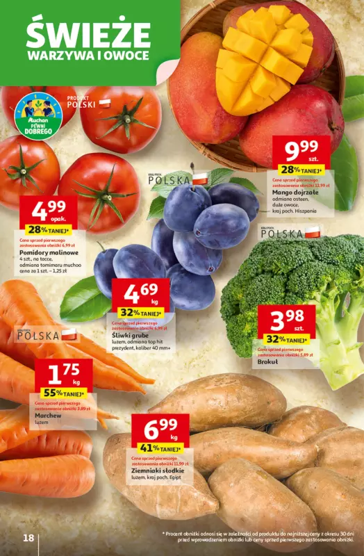Auchan - gazetka promocyjna Gazetka Pewność niskich cen Hipermarket Auchan  do środy 01.10 - strona 18