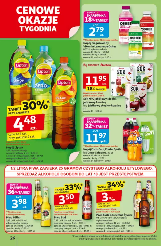 Auchan - gazetka promocyjna Gazetka Pewność niskich cen Hipermarket Auchan od czwartku 25.09 do środy 01.10 - strona 26