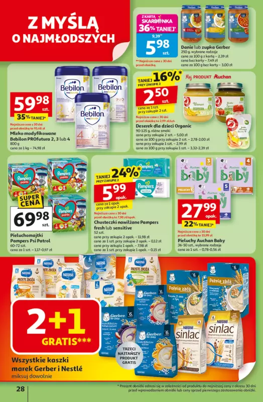 Auchan - gazetka promocyjna Gazetka Pewność niskich cen Hipermarket Auchan  do środy 01.10 - strona 28