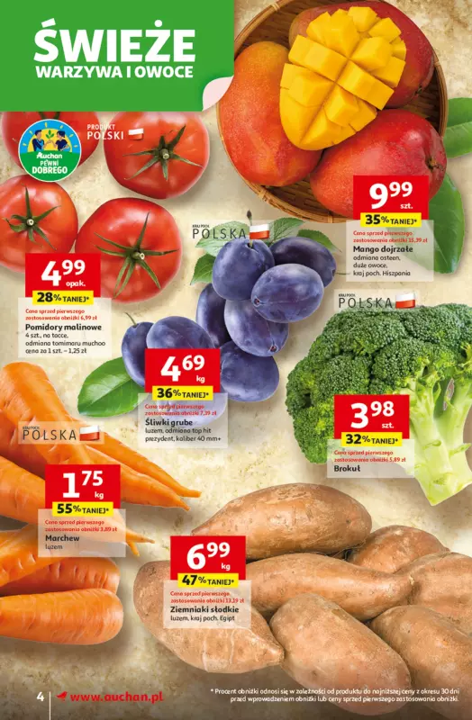 Auchan - gazetka promocyjna Gazetka Pewność niskich cen Supermarket Auchan od czwartku 25.09 do środy 01.10 - strona 4