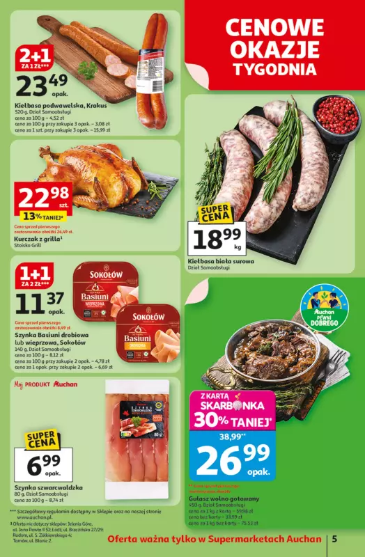 Auchan - gazetka promocyjna Gazetka Pewność niskich cen Supermarket Auchan od czwartku 25.09 do środy 01.10 - strona 5