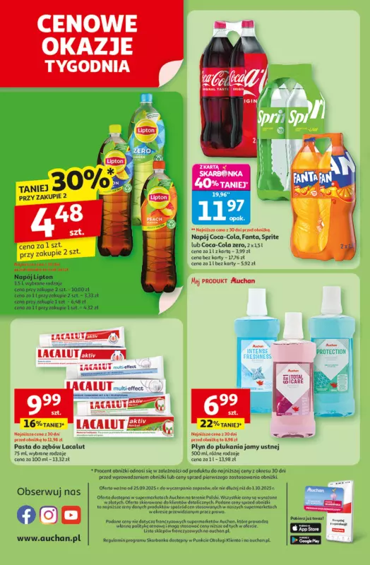 Auchan - gazetka promocyjna Gazetka Pewność niskich cen Supermarket Auchan od czwartku 25.09 do środy 01.10 - strona 8