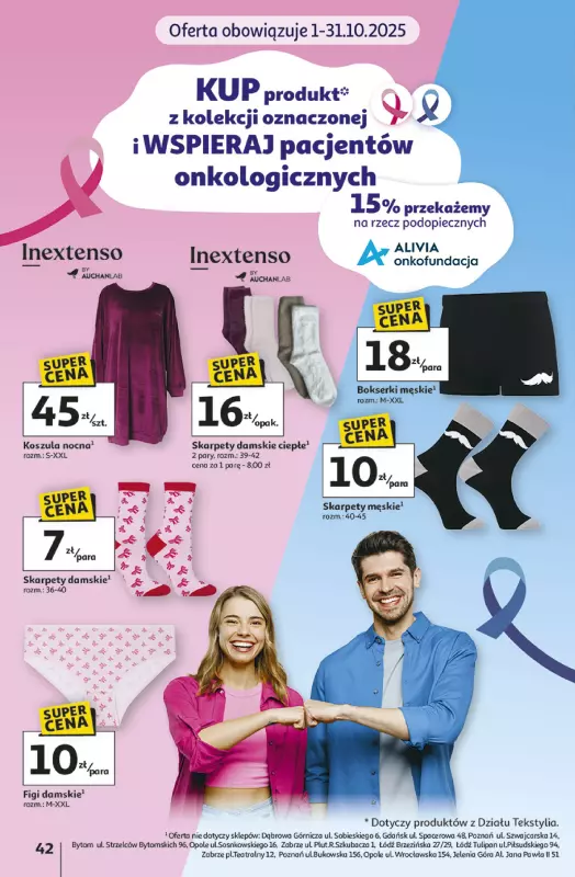 Auchan - gazetka promocyjna Gazetka Pewność niskich cen Hipermarket Auchan  do środy 08.10 - strona 42