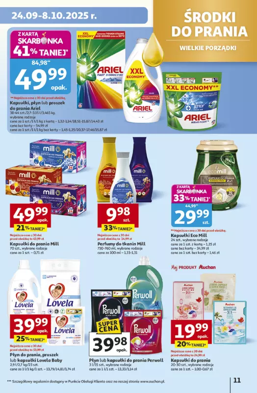 Auchan - gazetka promocyjna Gazetka Pewność niskich cen Hipermarket Auchan  do środy 08.10 - strona 11