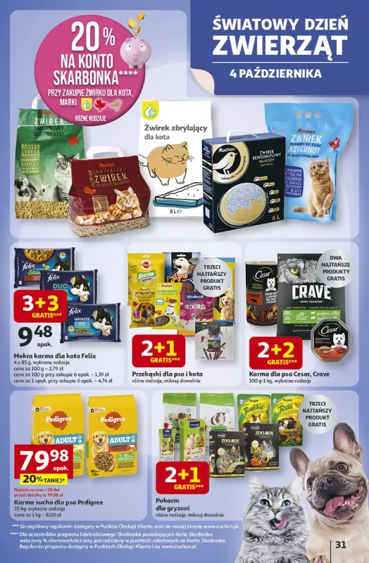 Auchan - gazetka promocyjna Gazetka Pewność niskich cen Hipermarket Auchan  do środy 08.10 - strona 31