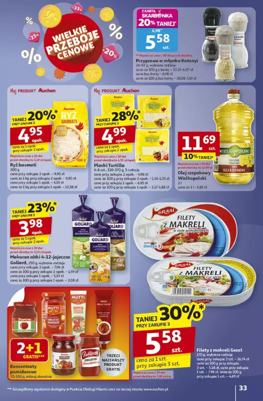 Auchan - gazetka promocyjna Gazetka Pewność niskich cen Hipermarket Auchan  do środy 08.10 - strona 33