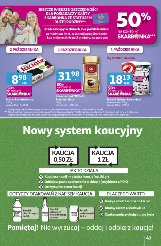 Auchan - gazetka promocyjna Gazetka Pewność niskich cen Hipermarket Auchan od czwartku 02.10 do środy 08.10 - strona 44