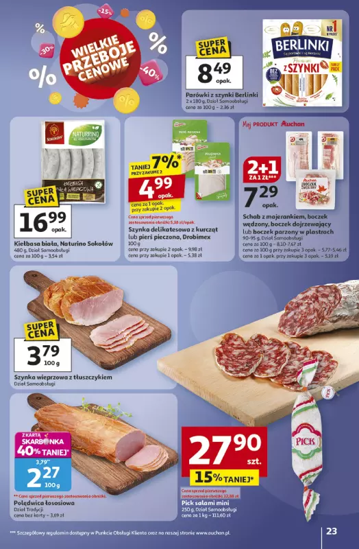 Auchan - gazetka promocyjna Gazetka Pewność niskich cen Hipermarket Auchan  do środy 08.10 - strona 23