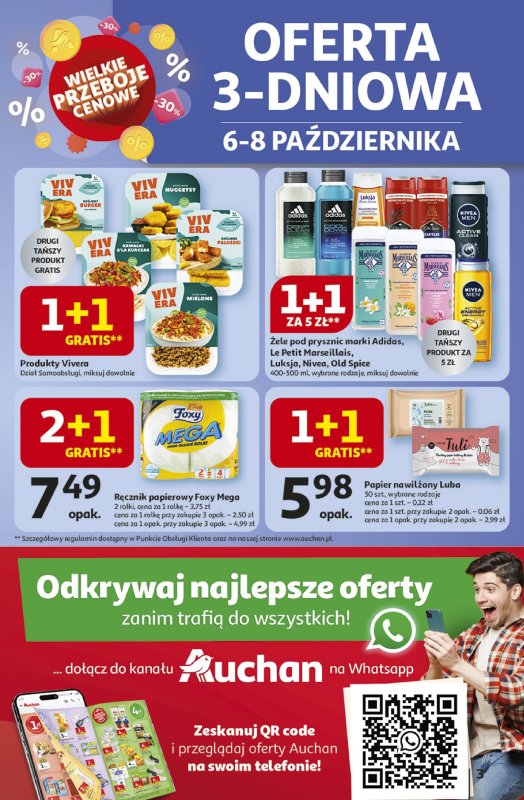 Auchan - gazetka promocyjna Gazetka Pewność niskich cen Hipermarket Auchan  do środy 08.10 - strona 3