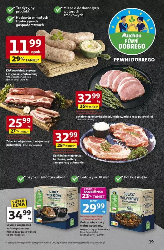 Auchan - gazetka promocyjna Gazetka Pewność niskich cen Hipermarket Auchan  do środy 08.10 - strona 19