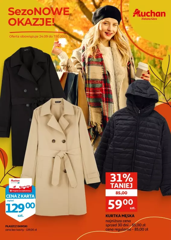 Auchan - gazetka promocyjna Gazetka Zielona Góra I Sezonowe okazje! od środy 01.10 do wtorku 07.10