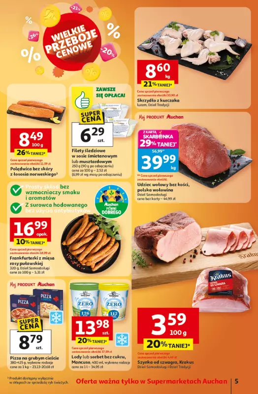 Auchan - gazetka promocyjna Gazetka Wielkie przeboje cenowe Supermarket Auchan od czwartku 09.10 do środy 15.10 - strona 5