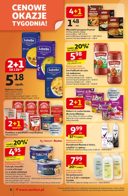 Auchan - gazetka promocyjna Gazetka Wielkie przeboje cenowe Supermarket Auchan od czwartku 09.10 do środy 15.10 - strona 6