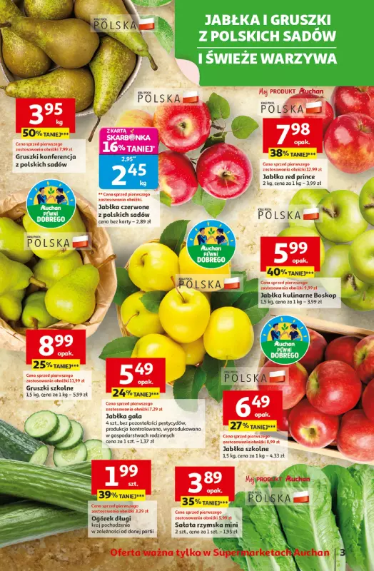 Auchan - gazetka promocyjna Gazetka Wielkie przeboje cenowe Supermarket Auchan od czwartku 09.10 do środy 15.10 - strona 3