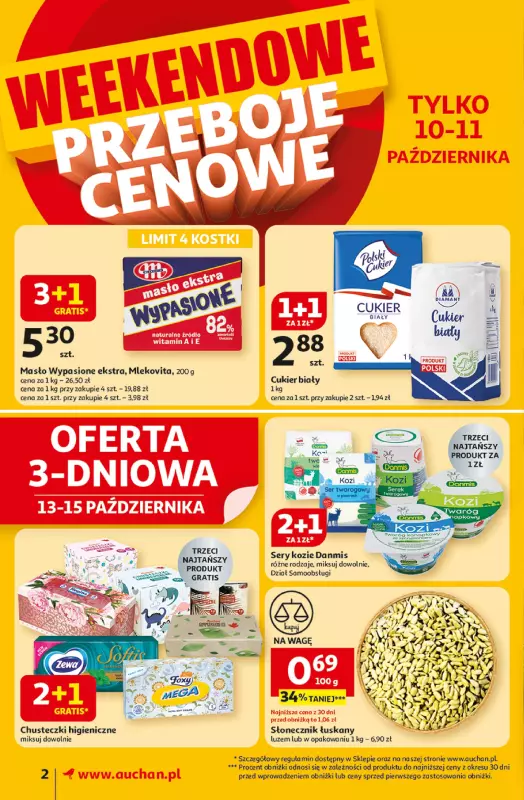 Auchan - gazetka promocyjna Gazetka Wielkie przeboje cenowe Supermarket Auchan od czwartku 09.10 do środy 15.10 - strona 2