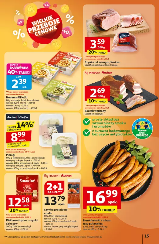 Auchan - gazetka promocyjna Gazetka Wielkie przeboje cenowe Hipermarket Auchan od czwartku 09.10 do środy 15.10 - strona 15