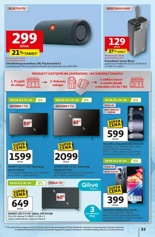 Auchan - gazetka promocyjna Gazetka Wielkie przeboje cenowe Hipermarket Auchan od czwartku 09.10 do środy 15.10 - strona 33