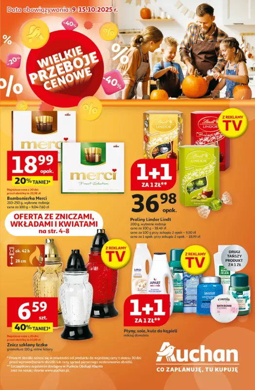 Auchan - gazetka promocyjna Gazetka Wielkie przeboje cenowe Hipermarket Auchan od czwartku 09.10 do środy 15.10