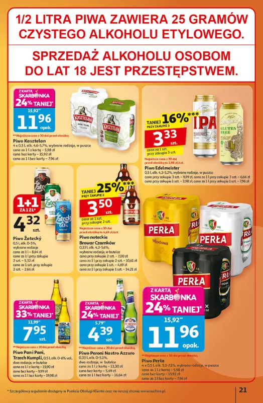 Auchan - gazetka promocyjna Gazetka Wielkie przeboje cenowe Hipermarket Auchan od czwartku 09.10 do środy 15.10 - strona 21