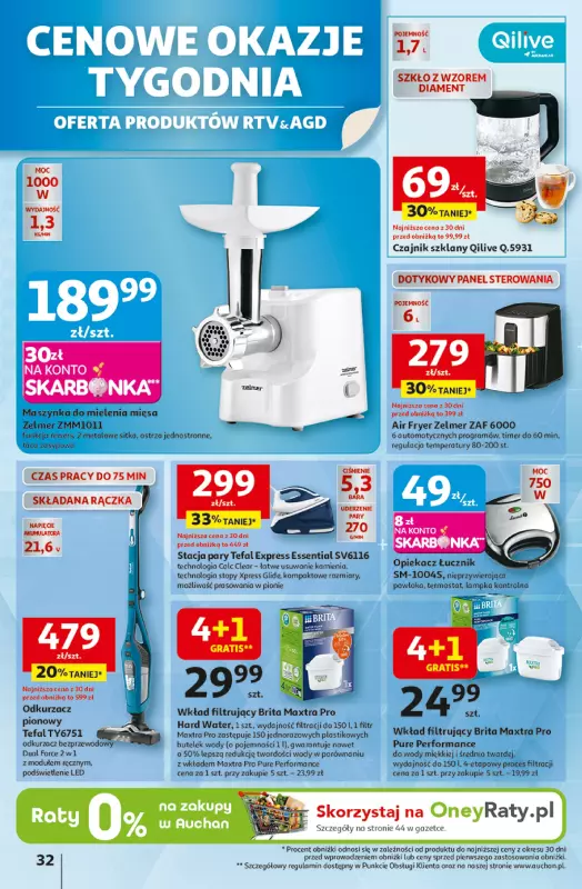 Auchan - gazetka promocyjna Gazetka Wielkie przeboje cenowe Hipermarket Auchan od czwartku 09.10 do środy 15.10 - strona 32