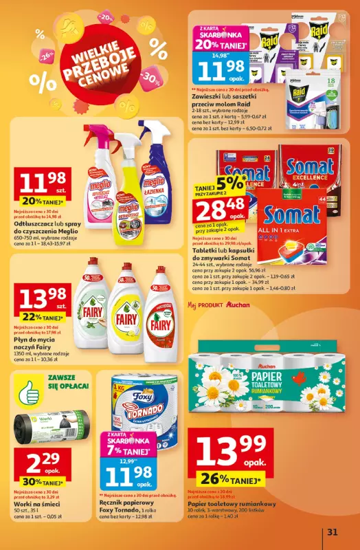 Auchan - gazetka promocyjna Gazetka Wielkie przeboje cenowe Hipermarket Auchan od czwartku 09.10 do środy 15.10 - strona 31