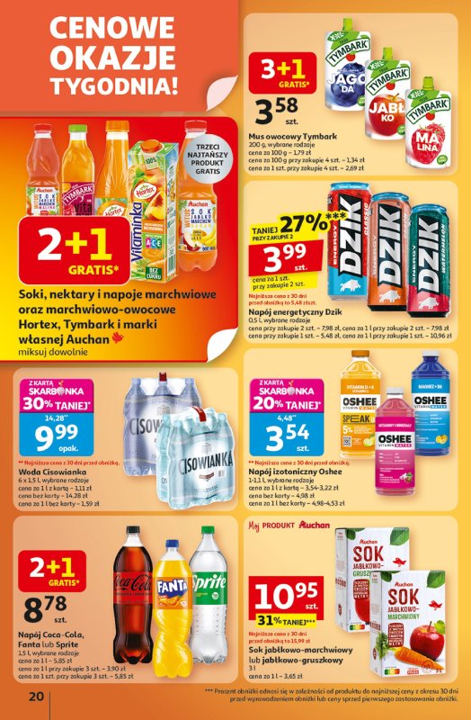 Auchan - gazetka promocyjna Gazetka Wielkie przeboje cenowe Hipermarket Auchan  do środy 15.10 - strona 20