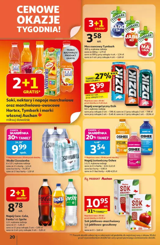 Auchan - gazetka promocyjna Gazetka Wielkie przeboje cenowe Hipermarket Auchan od czwartku 09.10 do środy 15.10 - strona 20