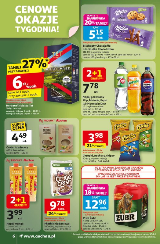 Auchan - gazetka promocyjna Wielkie przeboje cenowe Supermarket od czwartku 16.10 do środy 22.10 - strona 6