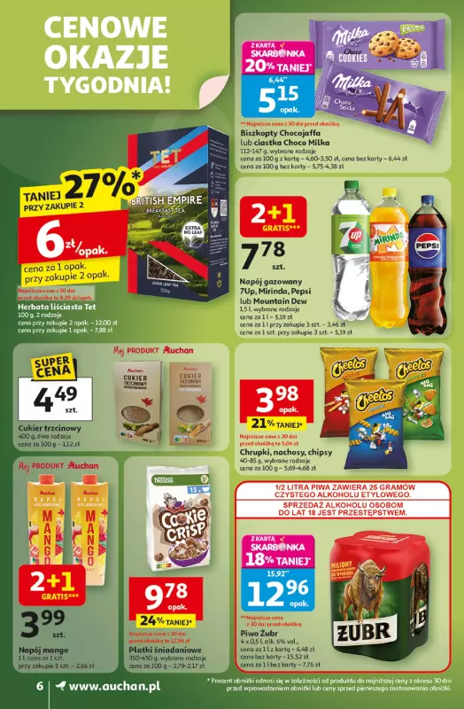 Auchan - gazetka promocyjna Wielkie przeboje cenowe Supermarket od czwartku 16.10 do środy 22.10 - strona 6