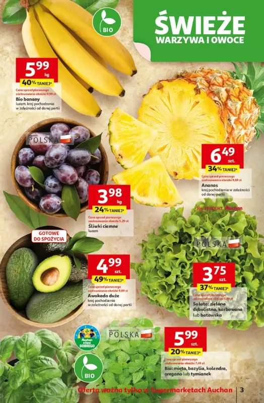 Auchan - gazetka promocyjna Wielkie przeboje cenowe Supermarket   - strona 3