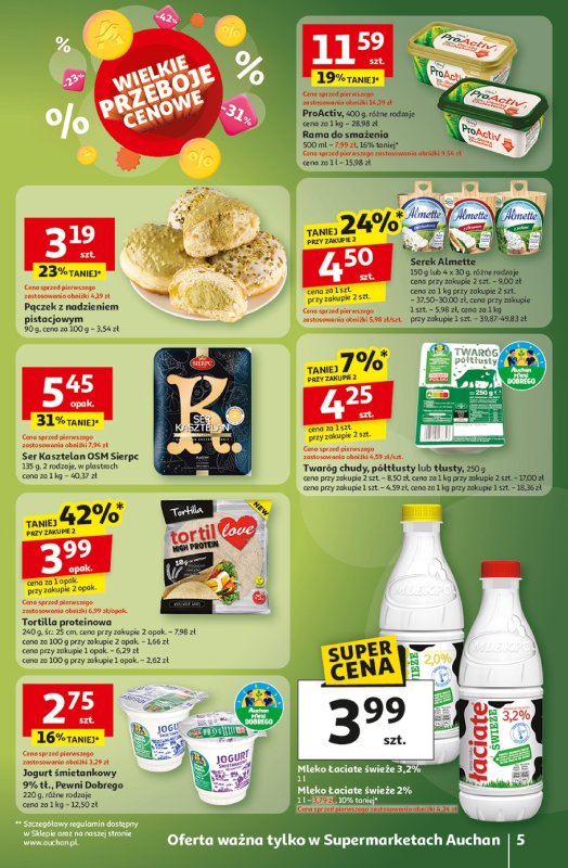 Auchan - gazetka promocyjna Wielkie przeboje cenowe Supermarket od czwartku 16.10 do środy 22.10 - strona 5