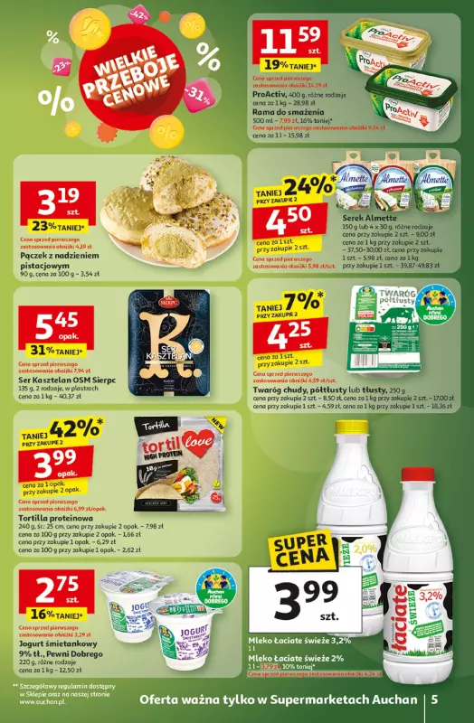 Auchan - gazetka promocyjna Wielkie przeboje cenowe Supermarket od czwartku 16.10 do środy 22.10 - strona 5