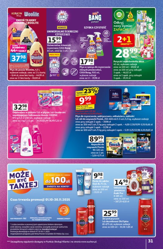 Auchan - gazetka promocyjna Znane marki duży wybór Hipermarket od czwartku 16.10 do środy 22.10 - strona 31