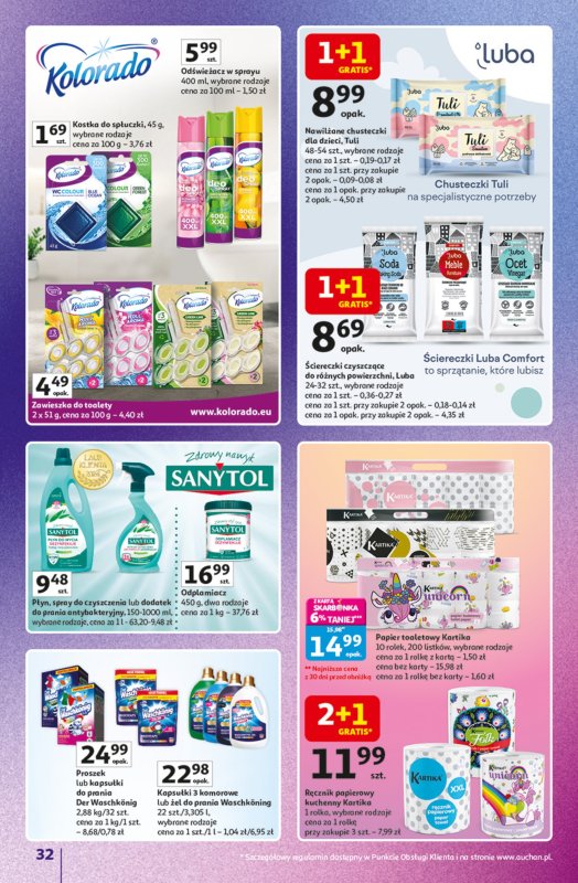Auchan - gazetka promocyjna Znane marki duży wybór Hipermarket od czwartku 16.10 do środy 22.10 - strona 32