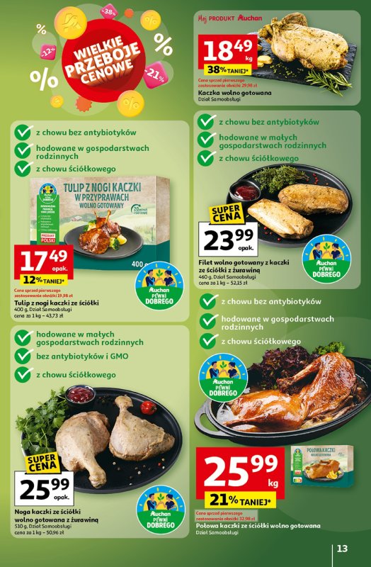 Auchan - gazetka promocyjna Wielkie przeboje cenowe Hipermarket od czwartku 16.10 do środy 22.10 - strona 13