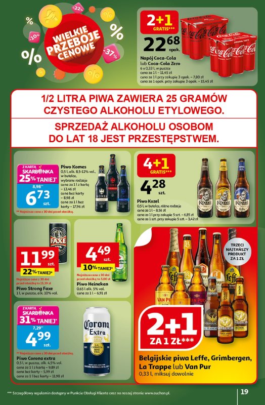 Auchan - gazetka promocyjna Wielkie przeboje cenowe Hipermarket od czwartku 16.10 do środy 22.10 - strona 19