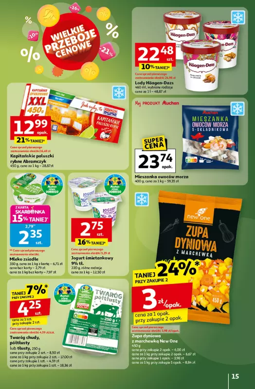 Auchan - gazetka promocyjna Wielkie przeboje cenowe Hipermarket od czwartku 16.10 do środy 22.10 - strona 15