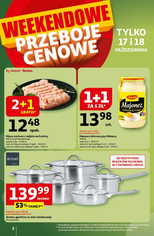 Auchan - gazetka promocyjna Wielkie przeboje cenowe Hipermarket od czwartku 16.10 do środy 22.10 - strona 2