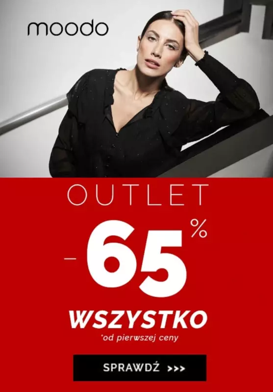 Moodo - gazetka promocyjna OUTLET -65% od cen pierwszych od środy 13.09 do niedzieli 17.09