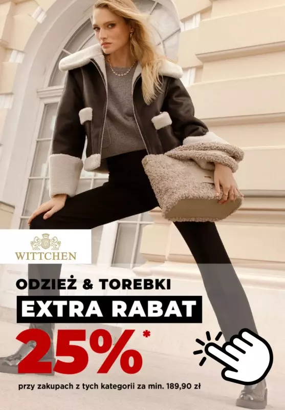 Wittchen - gazetka promocyjna Ekstra -25% na odzież i torebki od piątku 18.10 