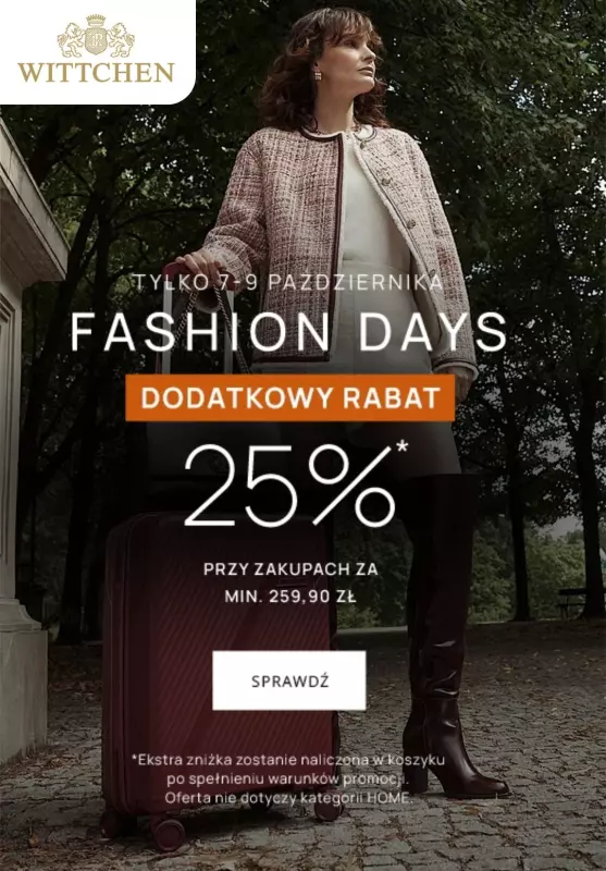 Wittchen - gazetka promocyjna Dodatkowe -25% od wtorku 07.10 do czwartku 09.10