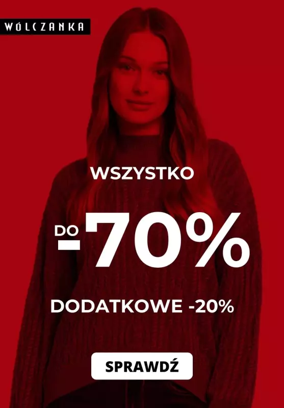 Wólczanka - gazetka promocyjna Do -70% na wyprzedaży od piątku 18.02 