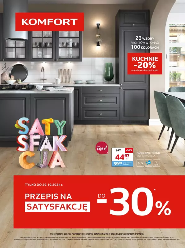 Komfort - gazetka promocyjna Gazetka od środy 11.09 do niedzieli 29.09