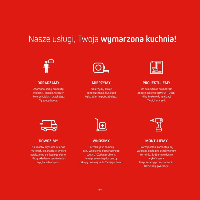 Komfort - gazetka promocyjna Katalog Kuchnie od środy 18.09 do środy 31.12 - strona 107