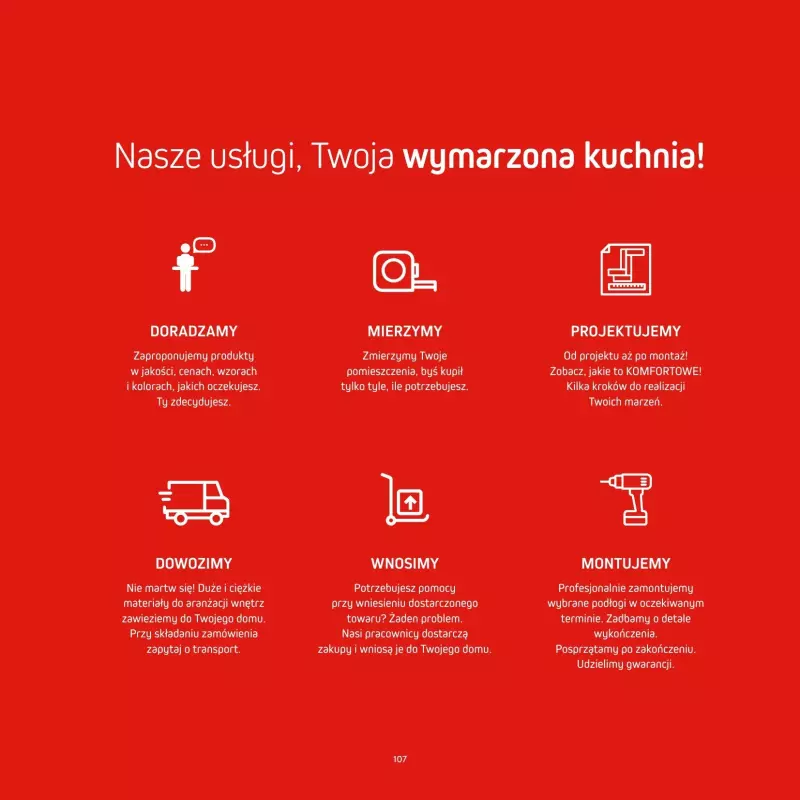 Komfort - gazetka promocyjna Katalog Kuchnie od środy 18.09 do środy 31.12 - strona 107