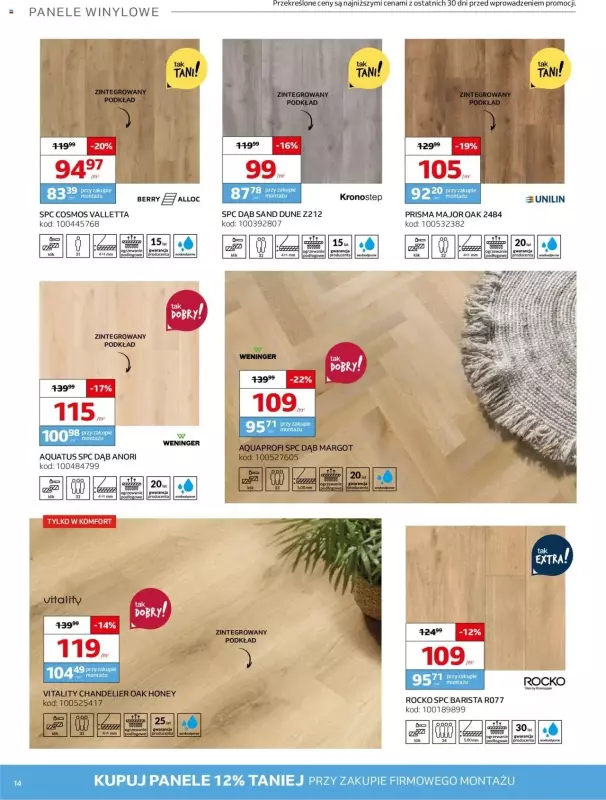 Komfort - gazetka promocyjna Gazetka od środy 07.05 do wtorku 10.06 - strona 14