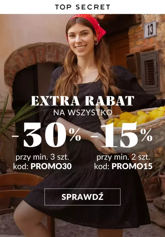 Top Secret - gazetka promocyjna Dodatkowe -30% przy min. 3 szt. od wtorku 20.08 