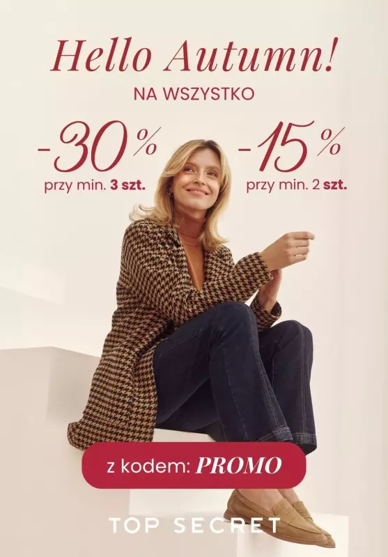 Top Secret - gazetka promocyjna Extra -30% przy zakupie min. 3 szt. od wtorku 17.09 do poniedziałku 23.09